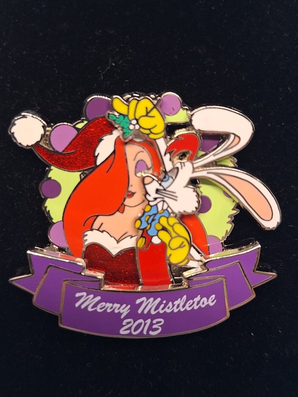 Jessica & Roger Rabbit 3D Merry Mistletoe 2013 LE 1500 Motion Pin Disney/Amblin
